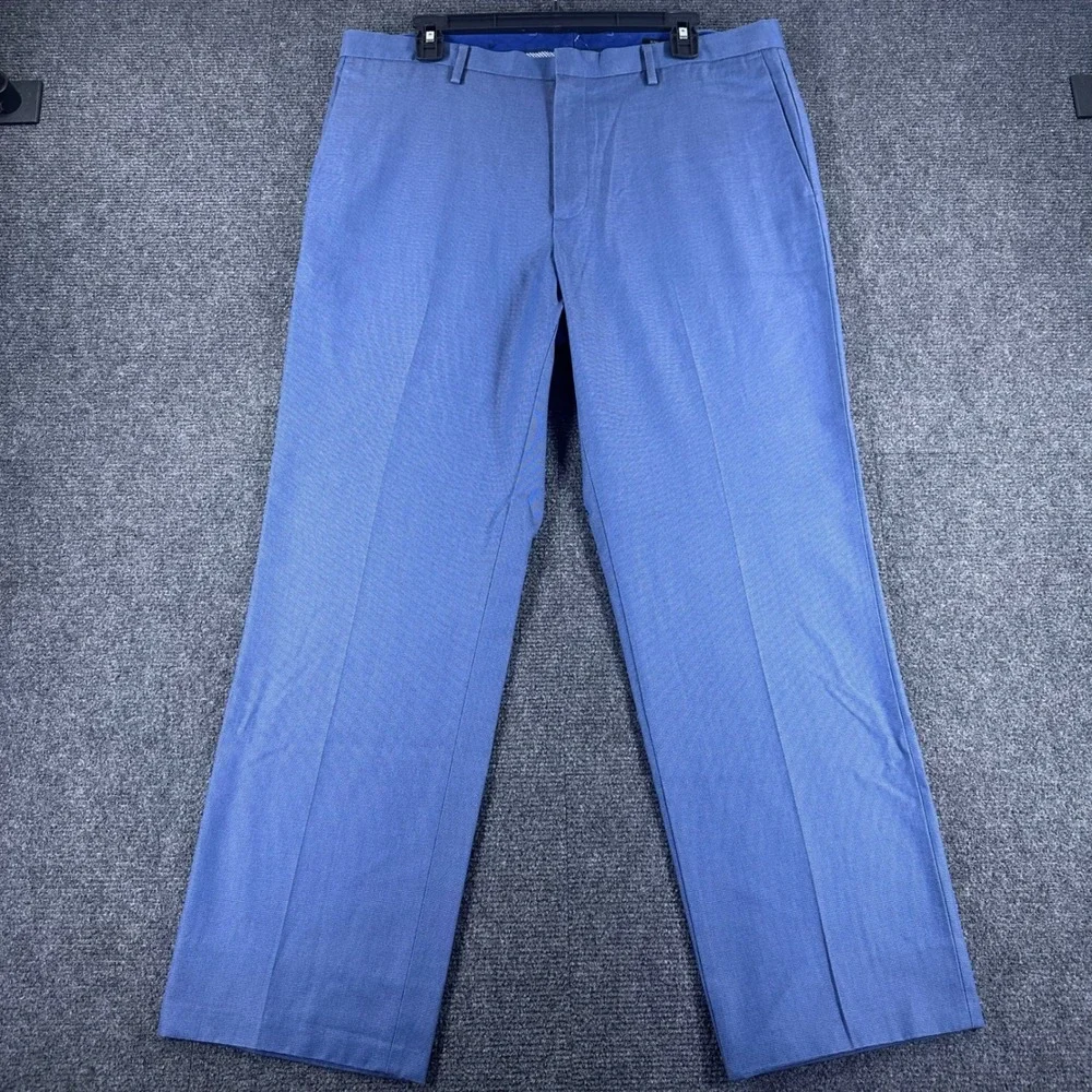Banana Republic Dress Pants Mens 35x30 Light Blue Non-Iron Modern Slim Fit Chino